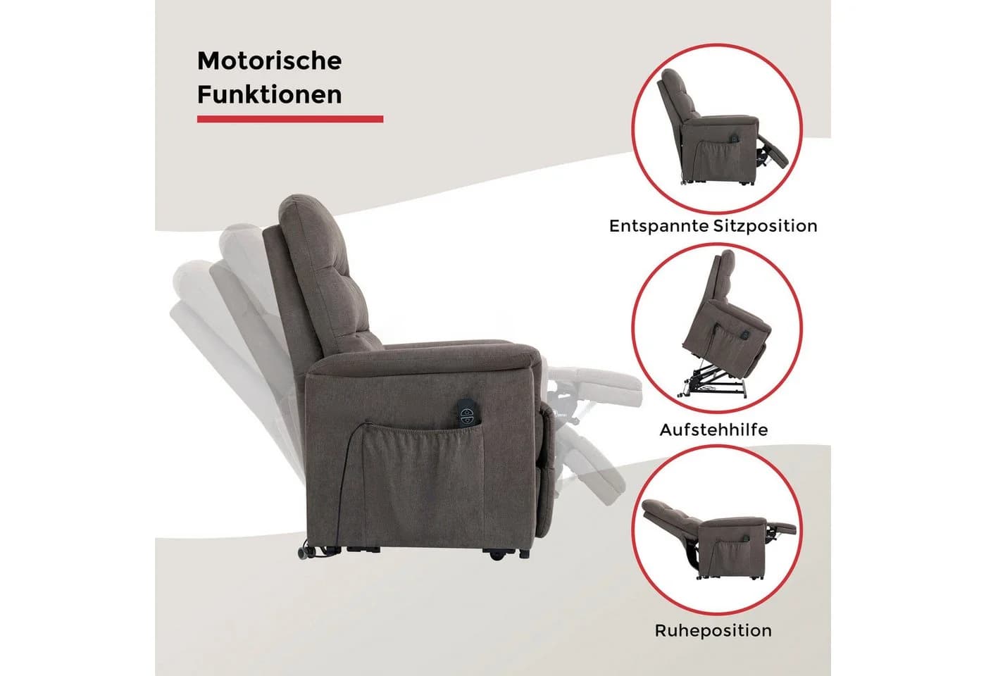 Duo Collection TV-Sessel Whitehorse XXL mit elektrischer Aufstehhilfe - Bild 4