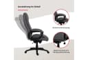 Chefsessel John XXL Grau Microfaser mit Wippfunktion Bild 3