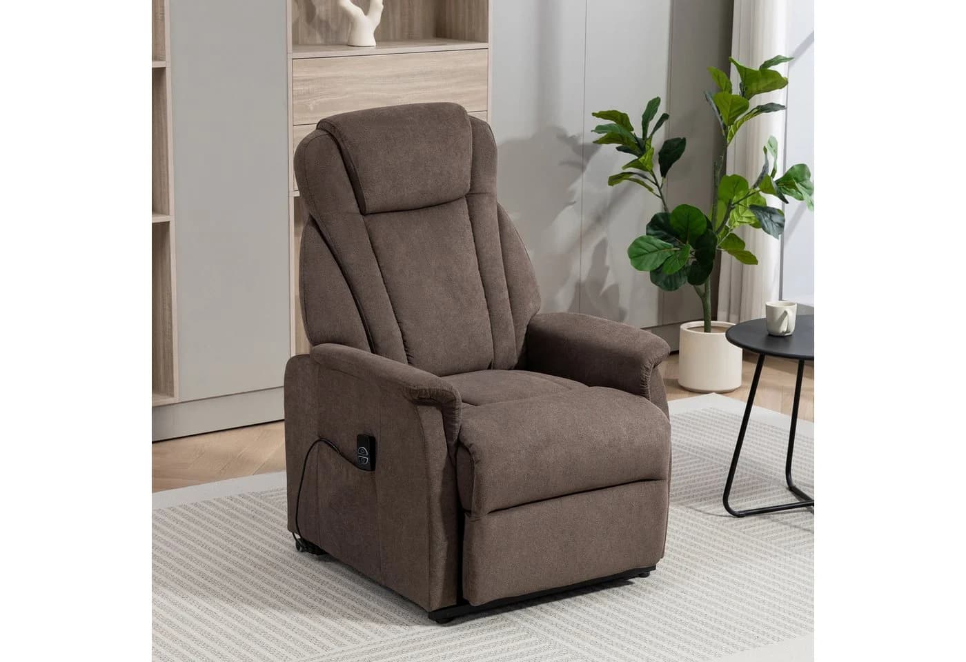 TV-Sessel Toronto XXL mit Aufstehhilfe & Relaxfunktion, Braun Microfaser - Bild 2