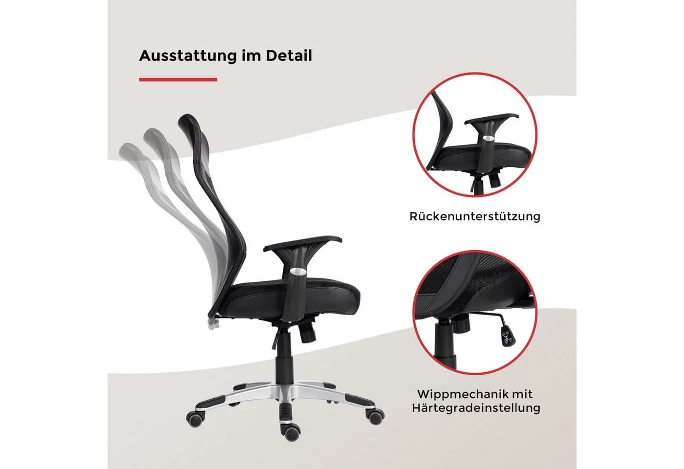 Chefsessel DUO COLLECTION Niko Schwarz Modern - Bild 5