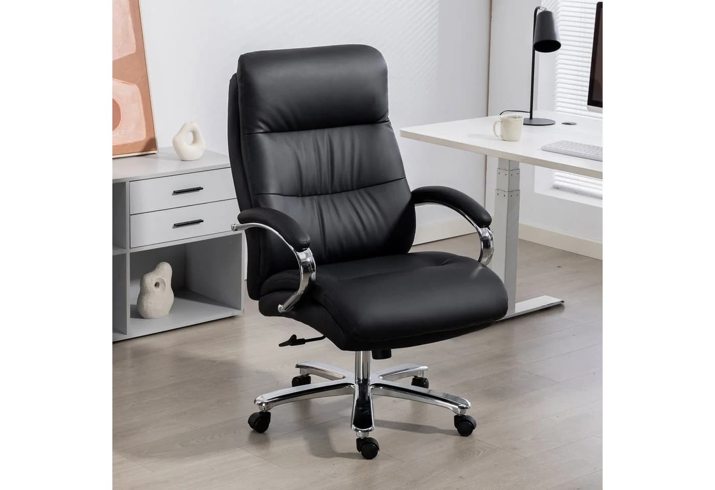 Duo Collection Chefsessel Federico 180 kg Schwarz Kunstleder