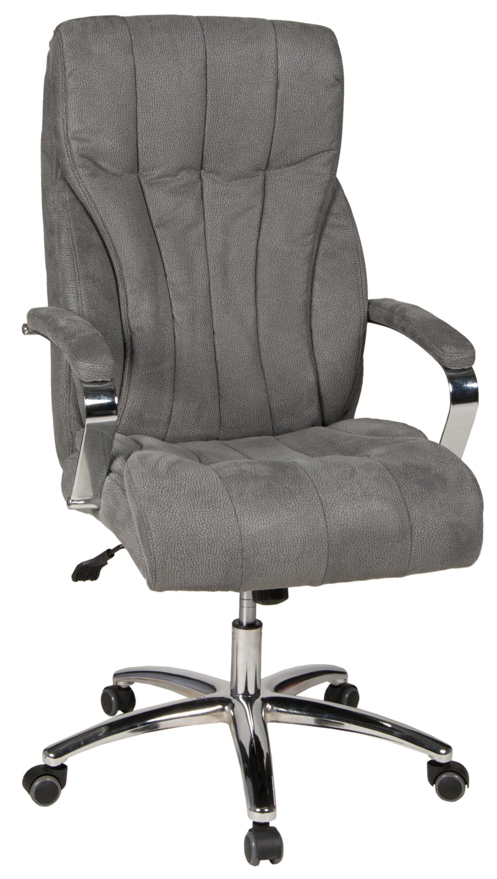 vito Chefsessel Amity XXL Grau Mikrofaser mit Wippfunktion