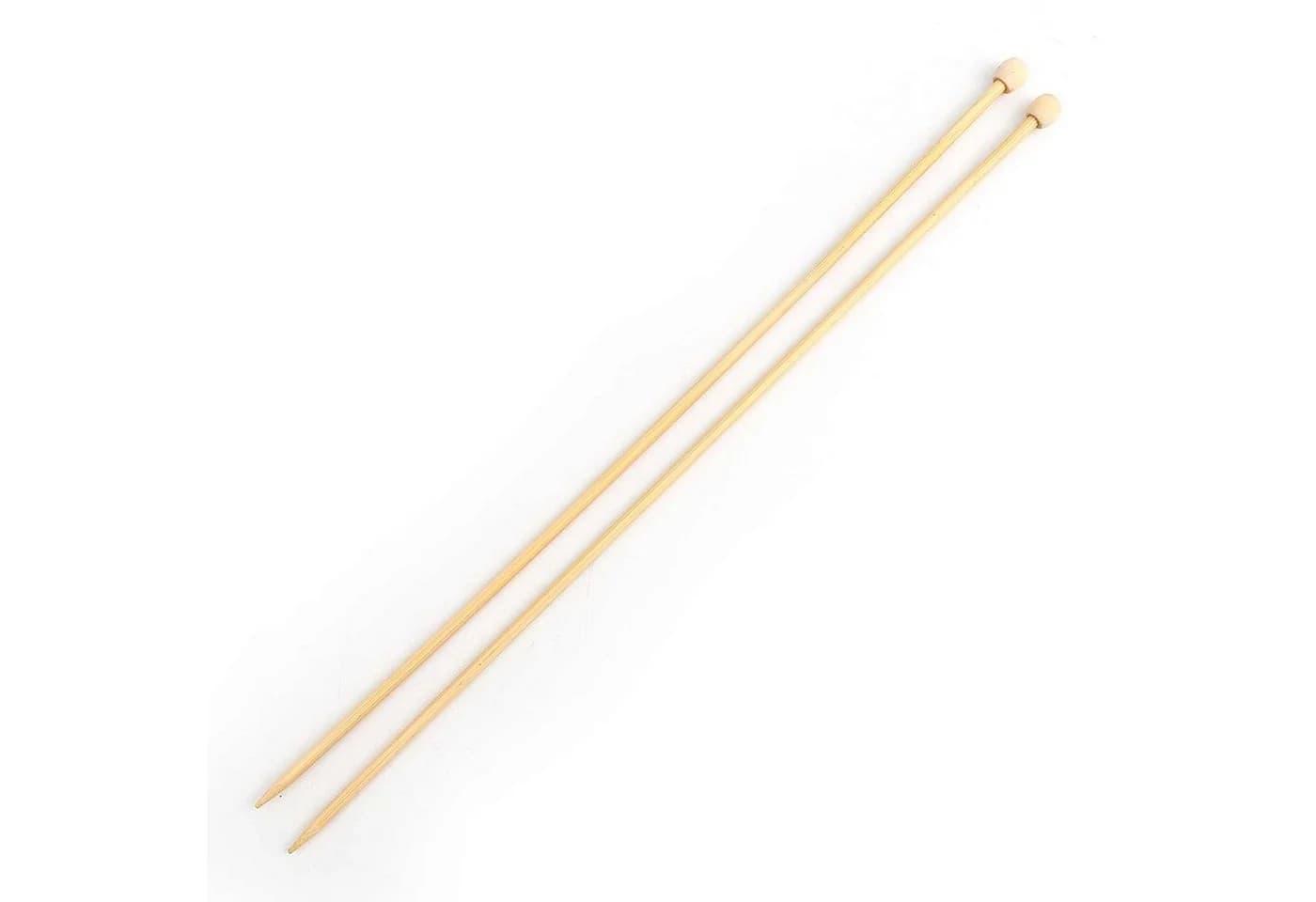maDDma Stricknadeln 1 Paar Bambus-Stricknadel gerade Länge 35 cm Jackenstricknadeln - Bild 2