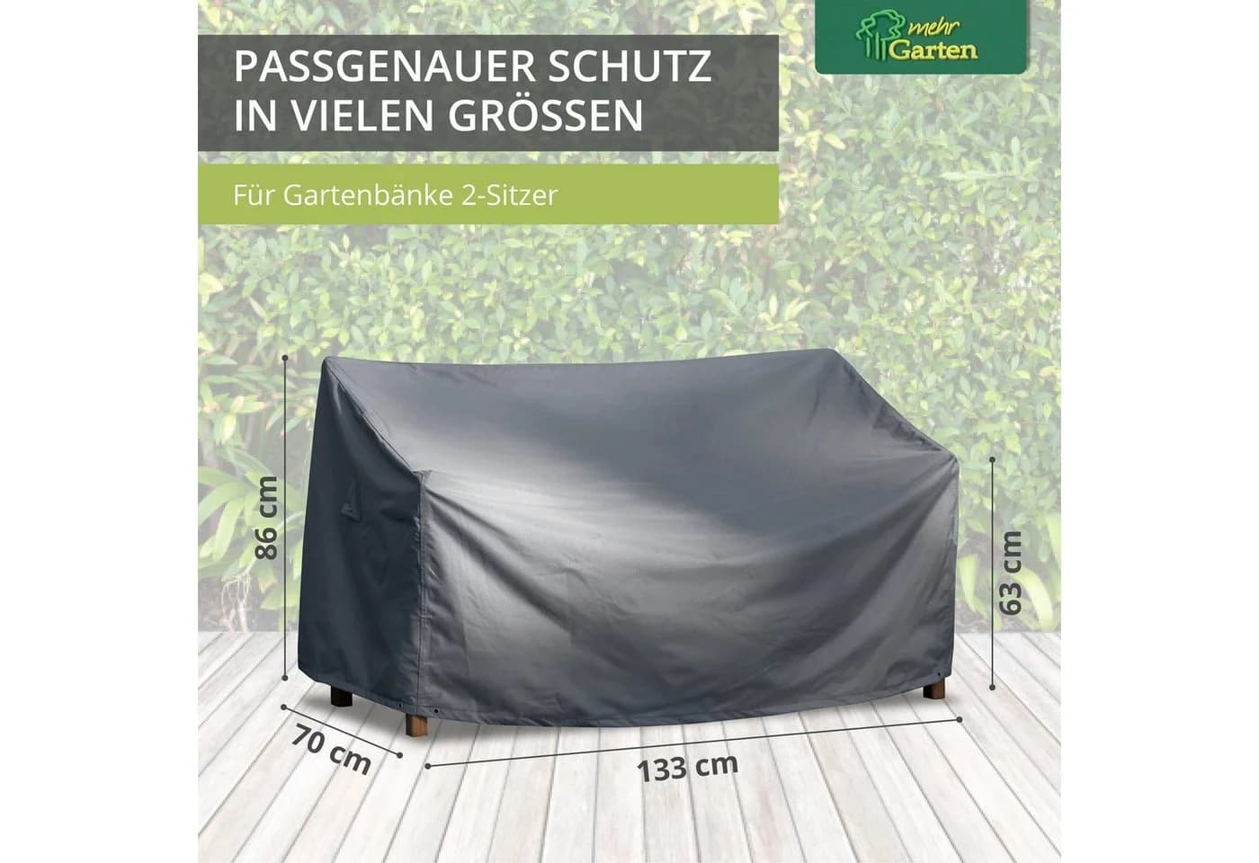 mehr Garten Premium Gartenbank-Schutzhülle Wasserdicht UV-Schutz - Bild 2