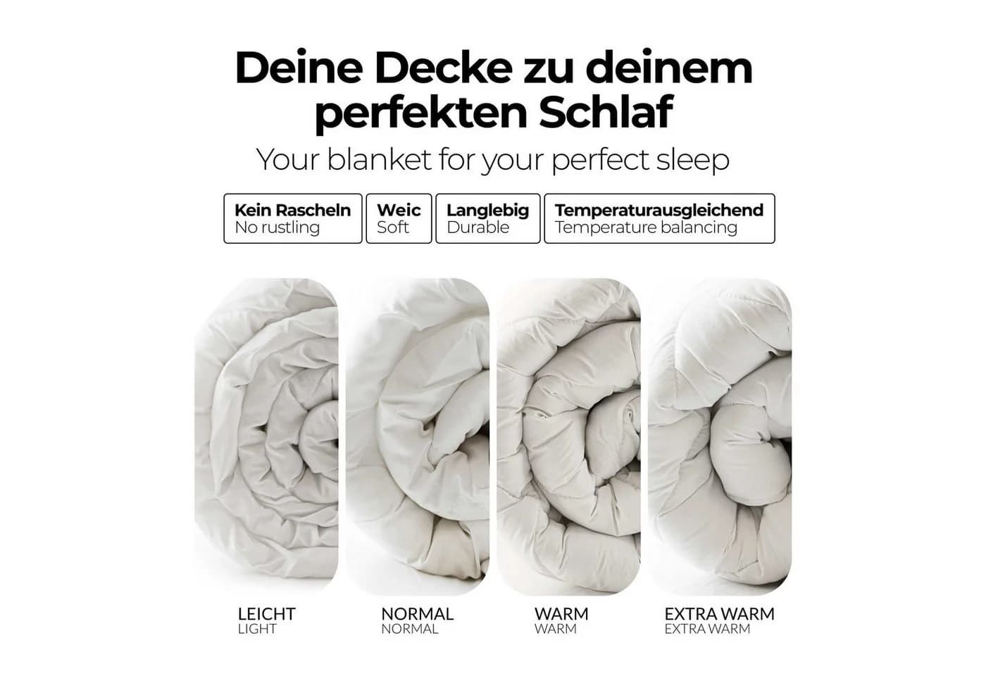 etérea Microfaser Steppdecke Frieda Weiß 100% Hohlfaser