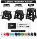 HH-Haushalt Klapptritt 27 cm Grau Faltbar bis 150 kg Bild 3