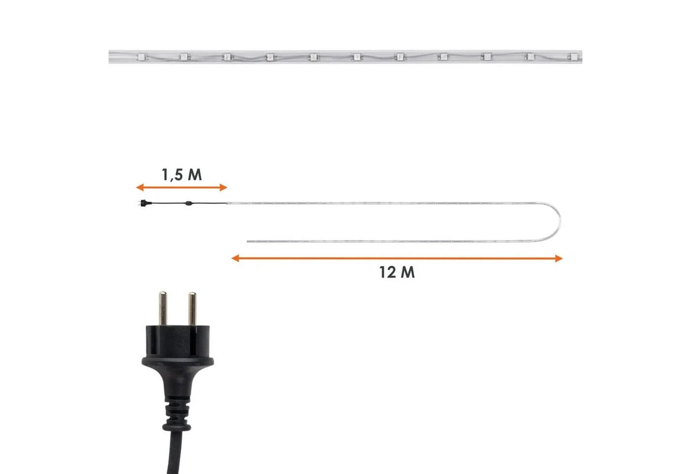 Spetebo LED-Lichterschlauch 12m Warmweiß 288 LEDs - Bild 4