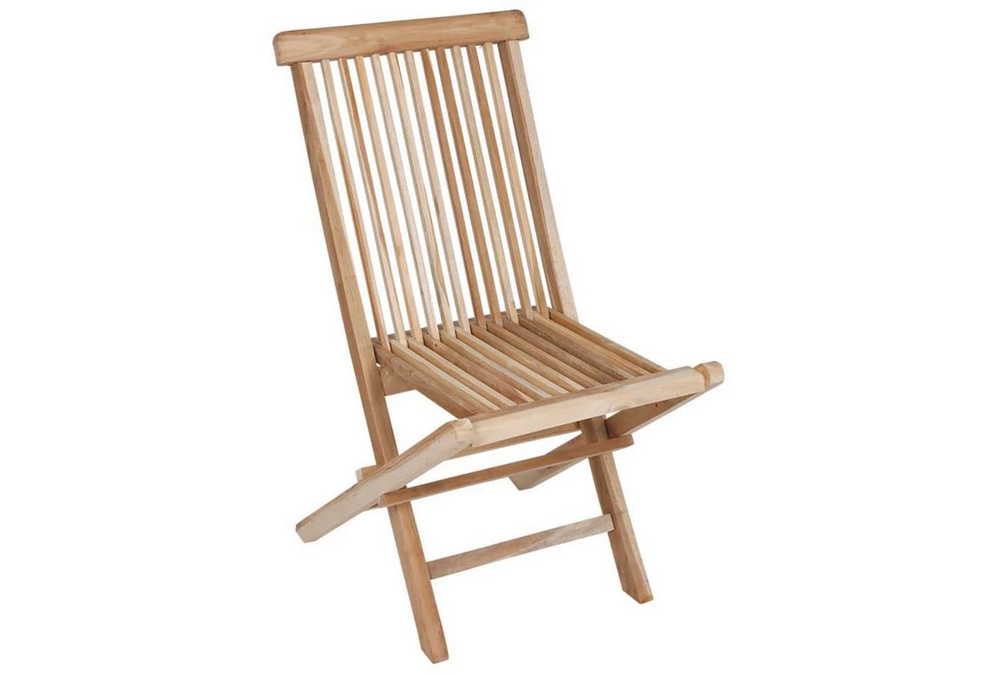 Spetebo Teak Klappstuhl Gartenstuhl natur - Bild 2