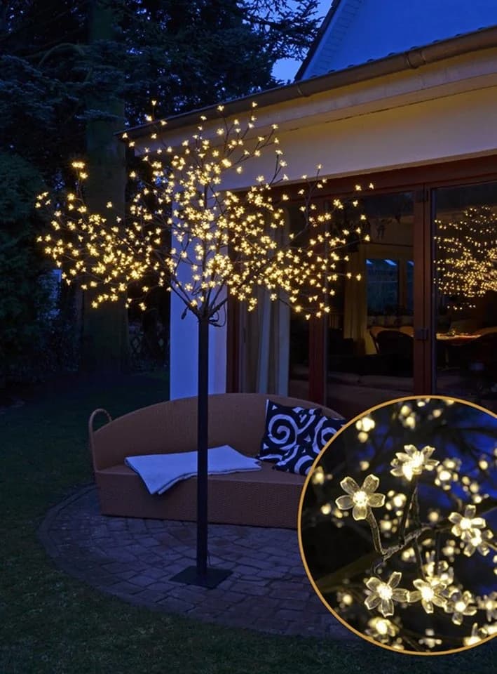 Spetebo LED Kirschblütenbaum 250 cm Warmweiß