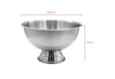 SPETEBO Champagnerschale Edelstahl Poliert 40cm Silber Bild 1