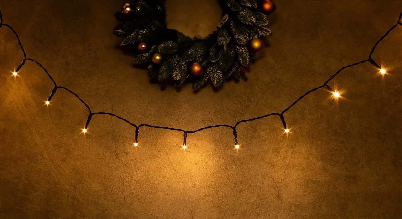 Spetebo LED-Lichterkette Außen warmweiß 96 LED