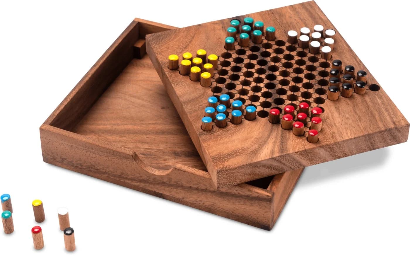 Logoplay Holzspiele Halma Gr. S Gesellschaftsspiel aus Holz 2-6 Spieler - Bild 3