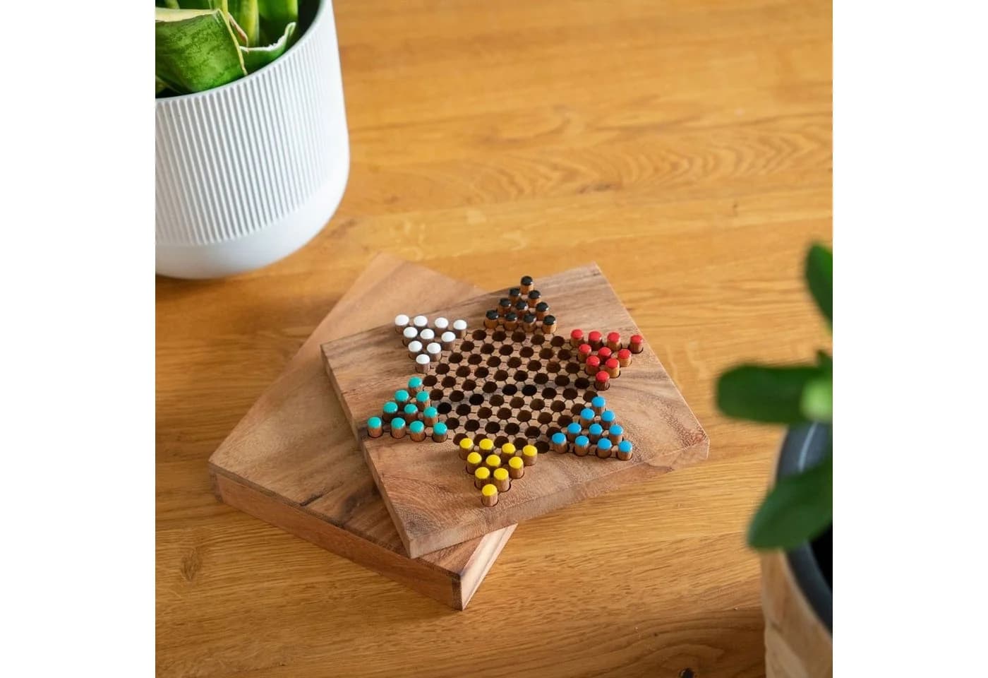 Logoplay Holzspiele Halma Gr. S Gesellschaftsspiel aus Holz 2-6 Spieler - Bild 5