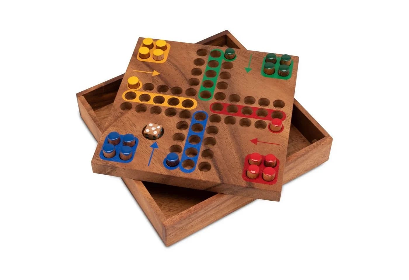 Logoplay LUDO M Holzspiel Kompakt Bunt für 2-4 Spieler - Bild 2