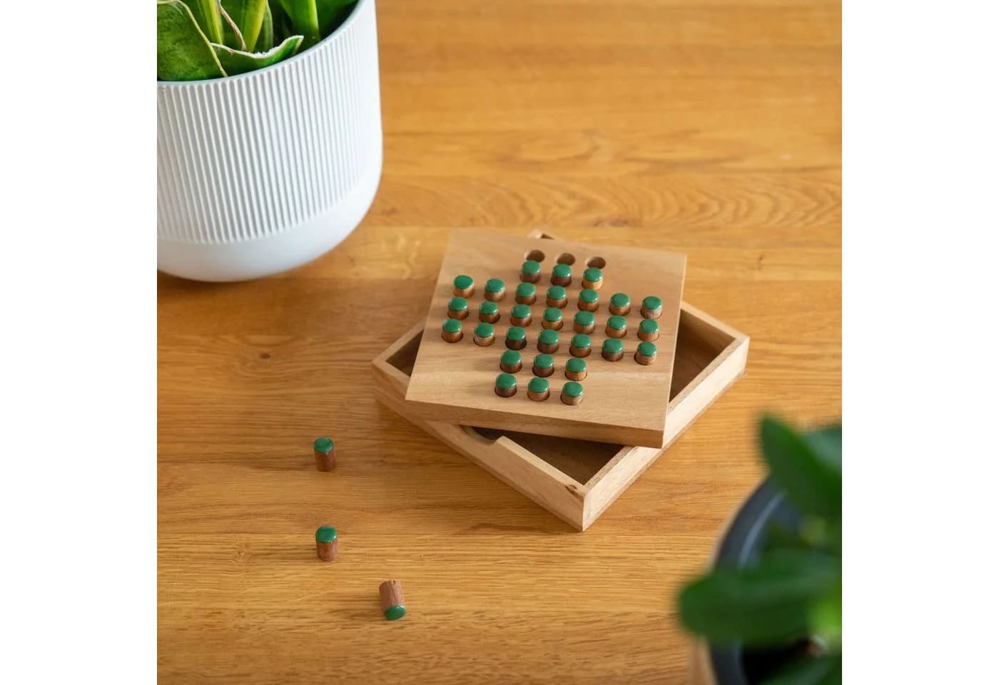Logoplay Holzspiele Solitär Gr. L mit grünen Steckern - Bild 5