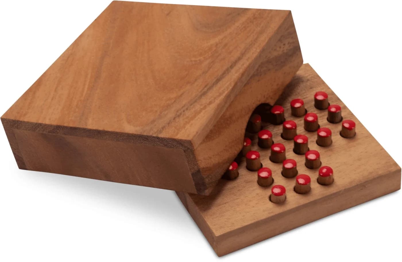 Logoplay Holzspiel Solitär Gr. L - Rote Stecker - 13x13 cm - Bild 4