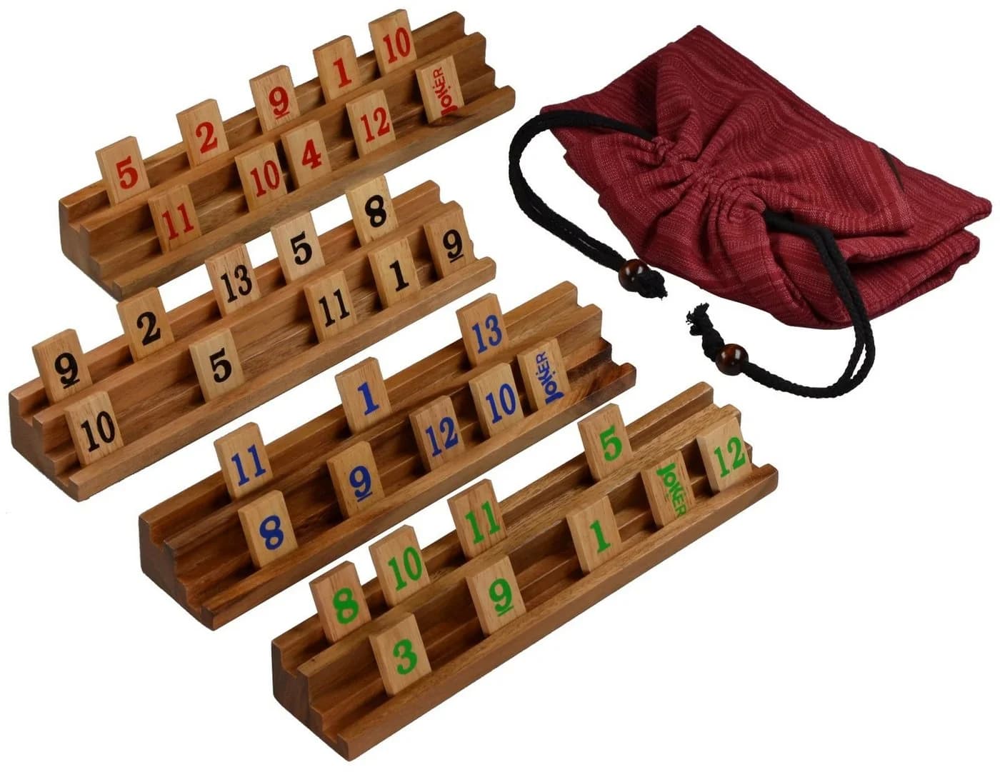 Logoplay Holzspiele Rummy Okey - Strategisches Legespiel aus Holz