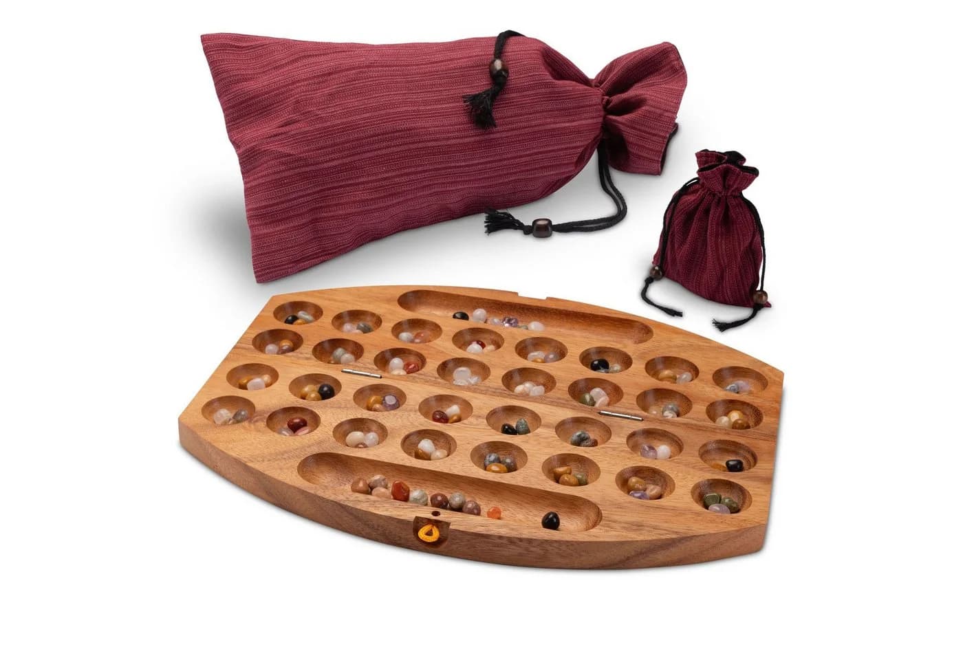 LOGOPLAY Bao Spiel oval Gr. L mit Stoffbeutel, Strategiespiel für 2 Personen - Bild 2