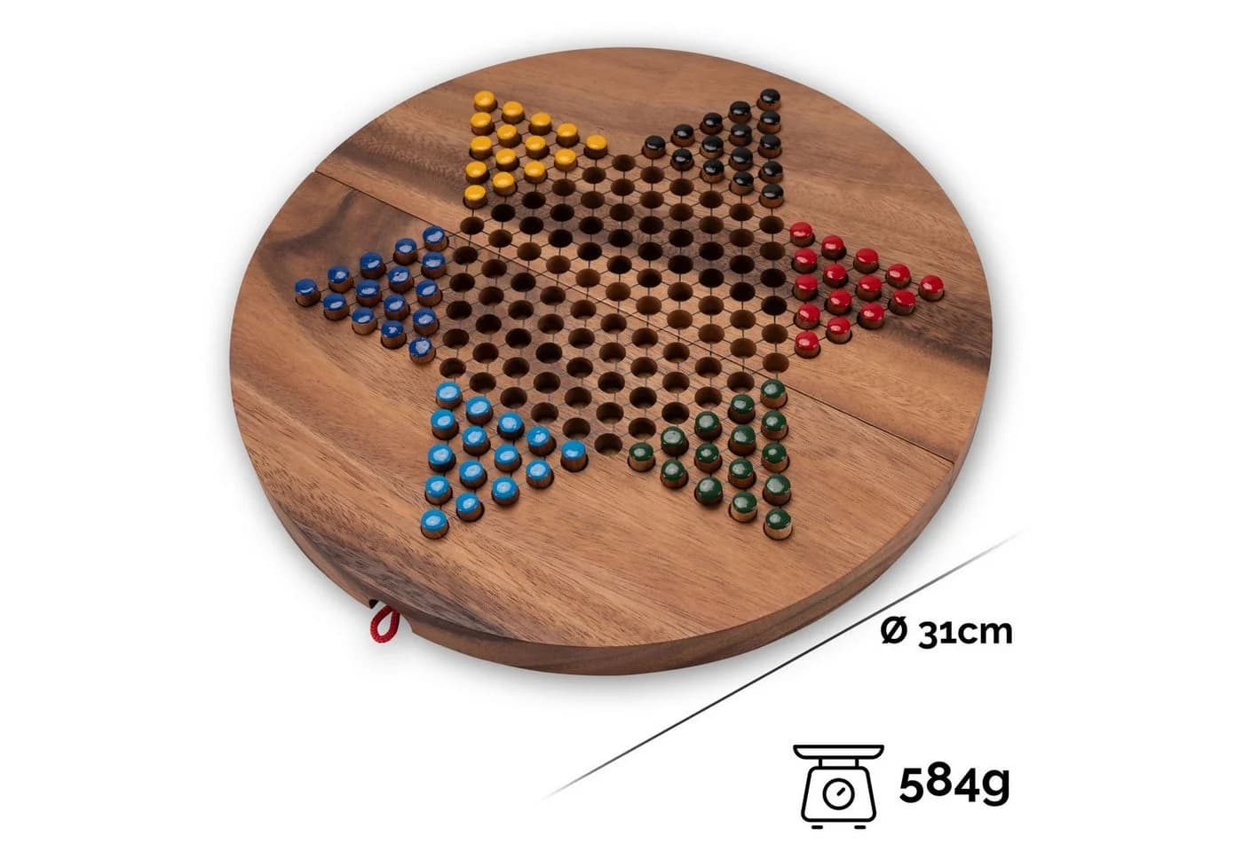LOGOPLAY Halma Gr. XL Gesellschaftsspiel Samena-Holz - Bild 4