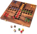 LOGOPLAY Ludo Brettspiel Klappbar mit Metallverschluss aus Holz Bild 2