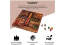 LOGOPLAY Ludo Brettspiel Klappbar mit Metallverschluss aus Holz Bild 3
