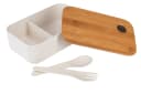 KeMar Kitchenware Lunchbox Set 6-tlg. mit Bambusdeckel & Besteck Bild 1