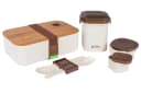 KeMar Kitchenware Lunchbox Set 6-tlg. mit Bambusdeckel & Besteck Bild 2