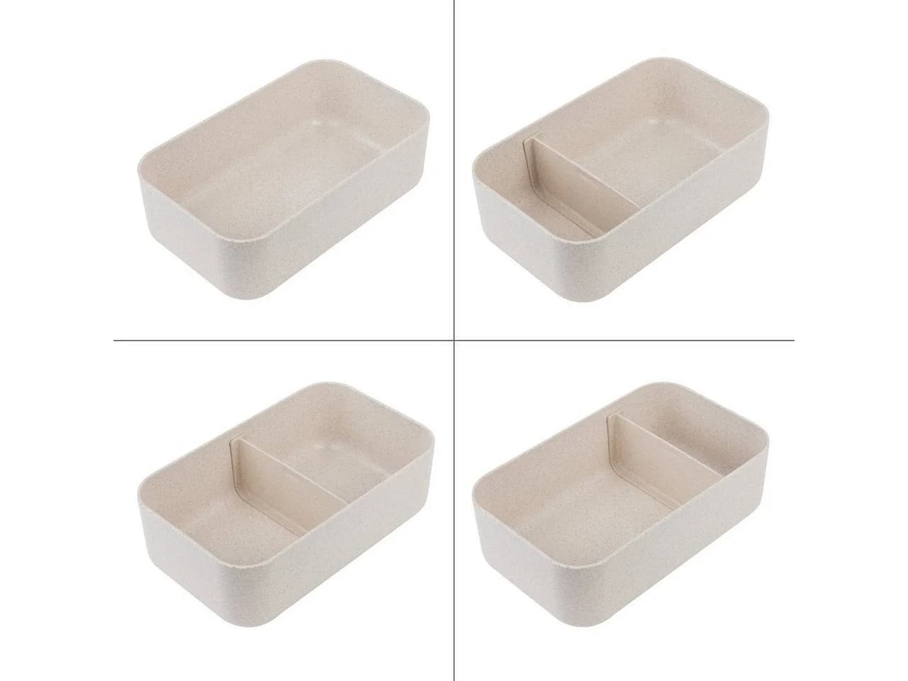 KeMar Kitchenware Lunchbox Set 6-tlg. mit Bambusdeckel & Besteck - Bild 3