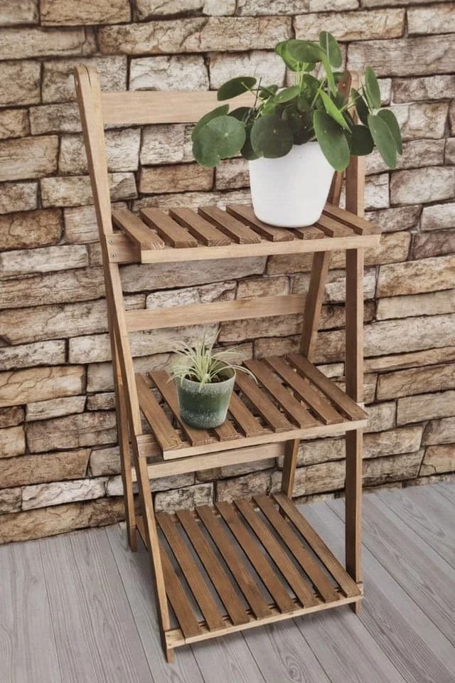 sesua Pflanzentreppe Holz 3 Ebenen Klappbar - Bild 3