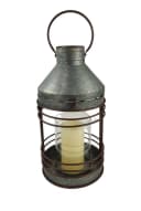 sesua Kerzenlaterne Zink Laternen 2er Set Glas Windlicht Industrie-Look Outdoor Bild 3