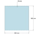 Feuercampus Bodenschutzplatte Glas für Kaminofen Quadrat Transparent Bild 1
