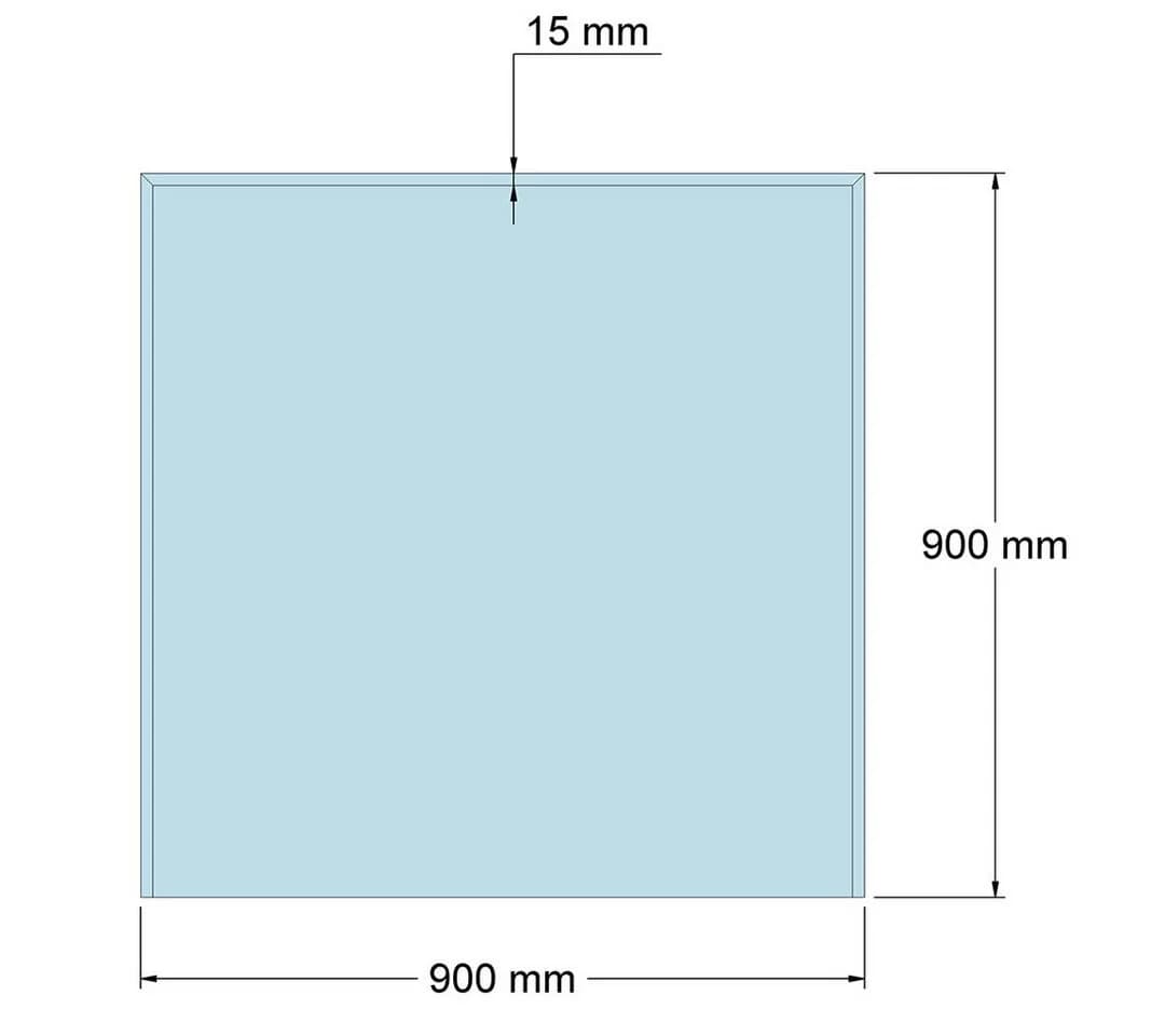 Feuercampus Bodenschutzplatte Glas für Kaminofen Quadrat Transparent