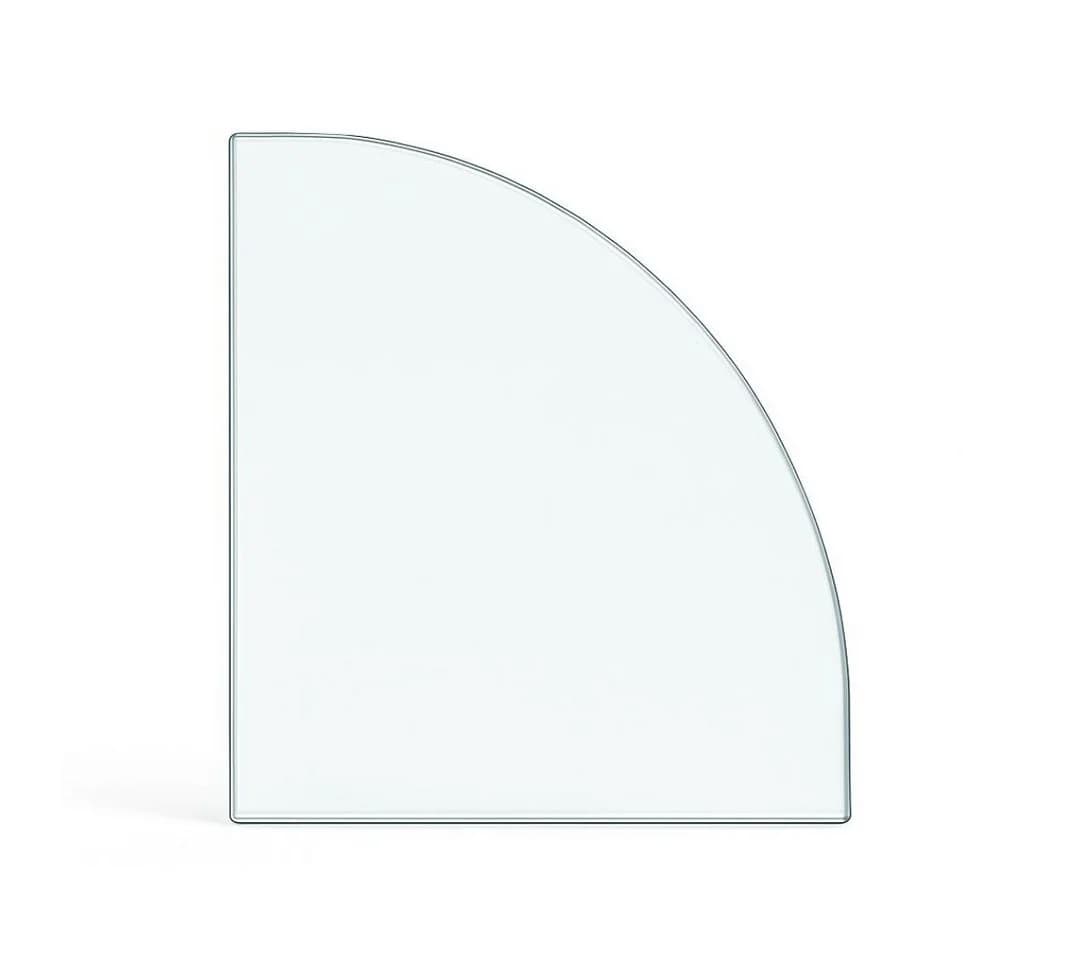 Feuercampus Funkenschutzplatte Glas für Kaminofen Viertelkreis - Bild 2