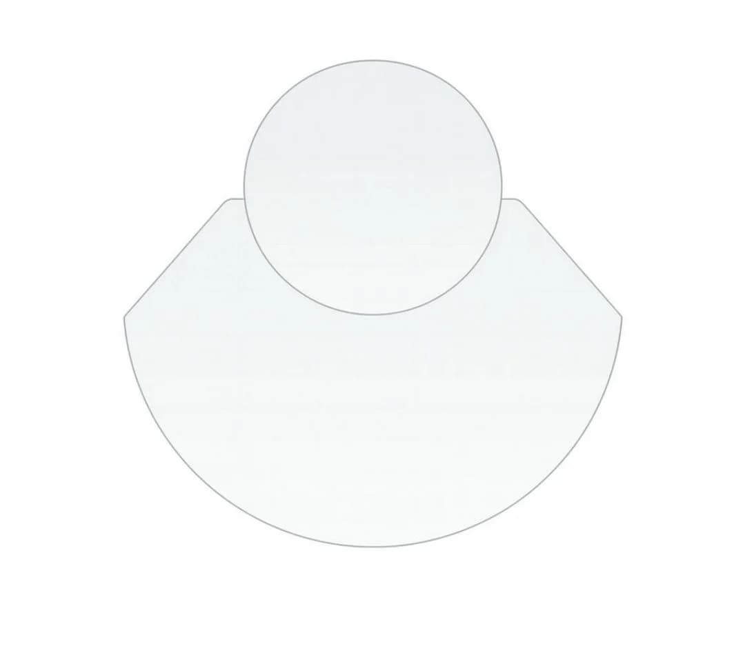 Feuercampus Funkenschutzplatte Glas für Kaminofen zweiteilig Kreis - Bild 2