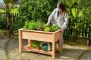 Westmann Stelzenhochbeet Holz mit Ablage Natur Bild 2