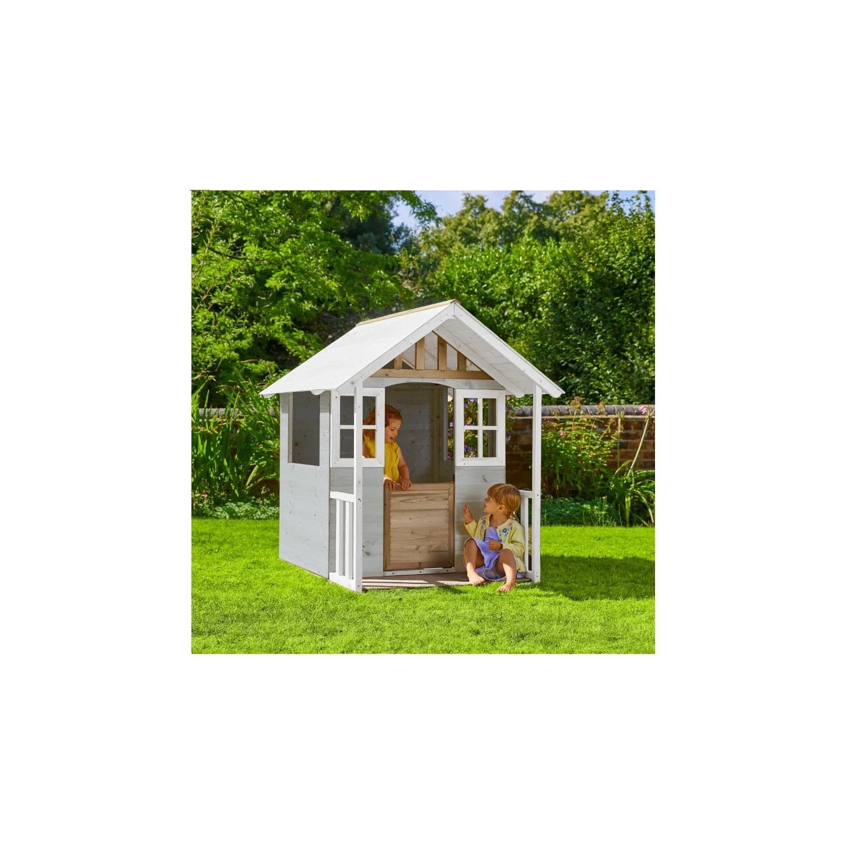 Zwerkules Spielhaus Valli 137x121x140cm - Holz Kinder Spielhaus