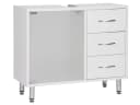Finori Waschbeckenunterschrank Weiß mit Milchglastür Bild 2