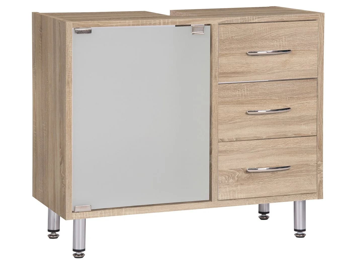 Finori Waschbeckenunterschrank Sonoma Eiche mit Glas - Bild 2