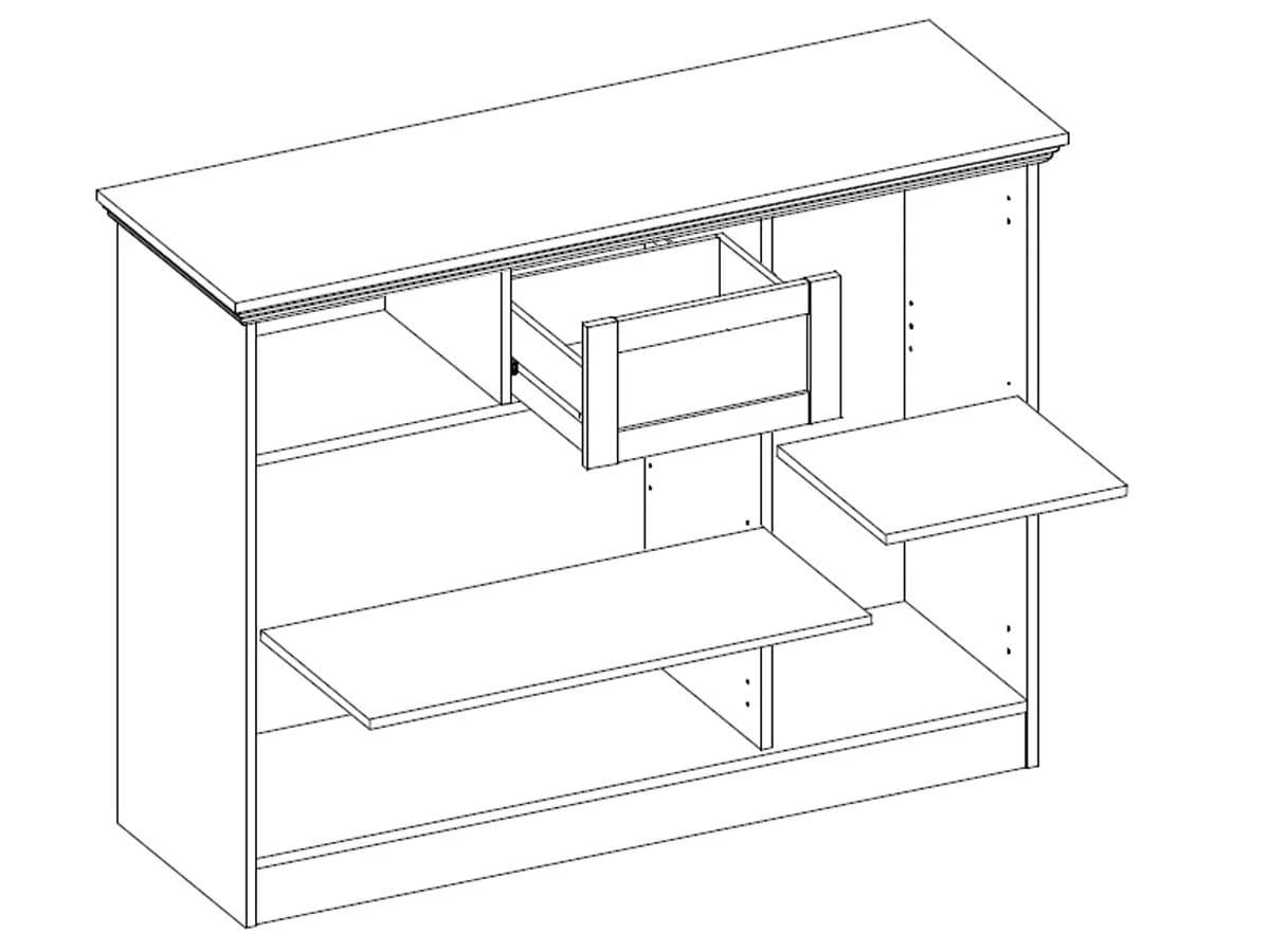 Finori Sideboard Weiß Nachbildung - Bild 4