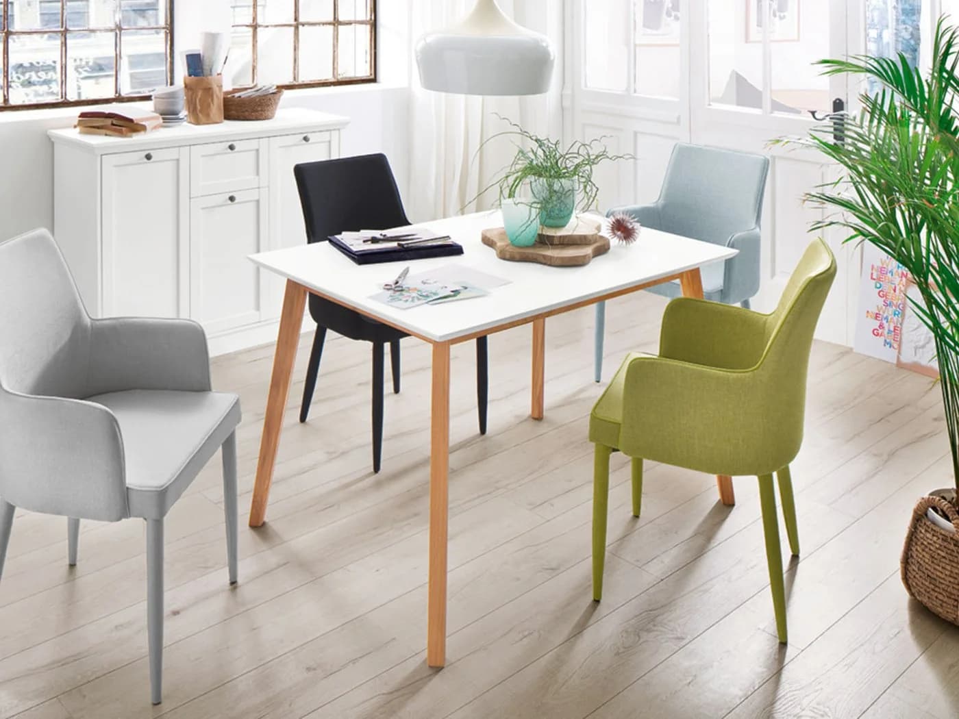 Finori Sideboard Weiß Nachbildung - Bild 5