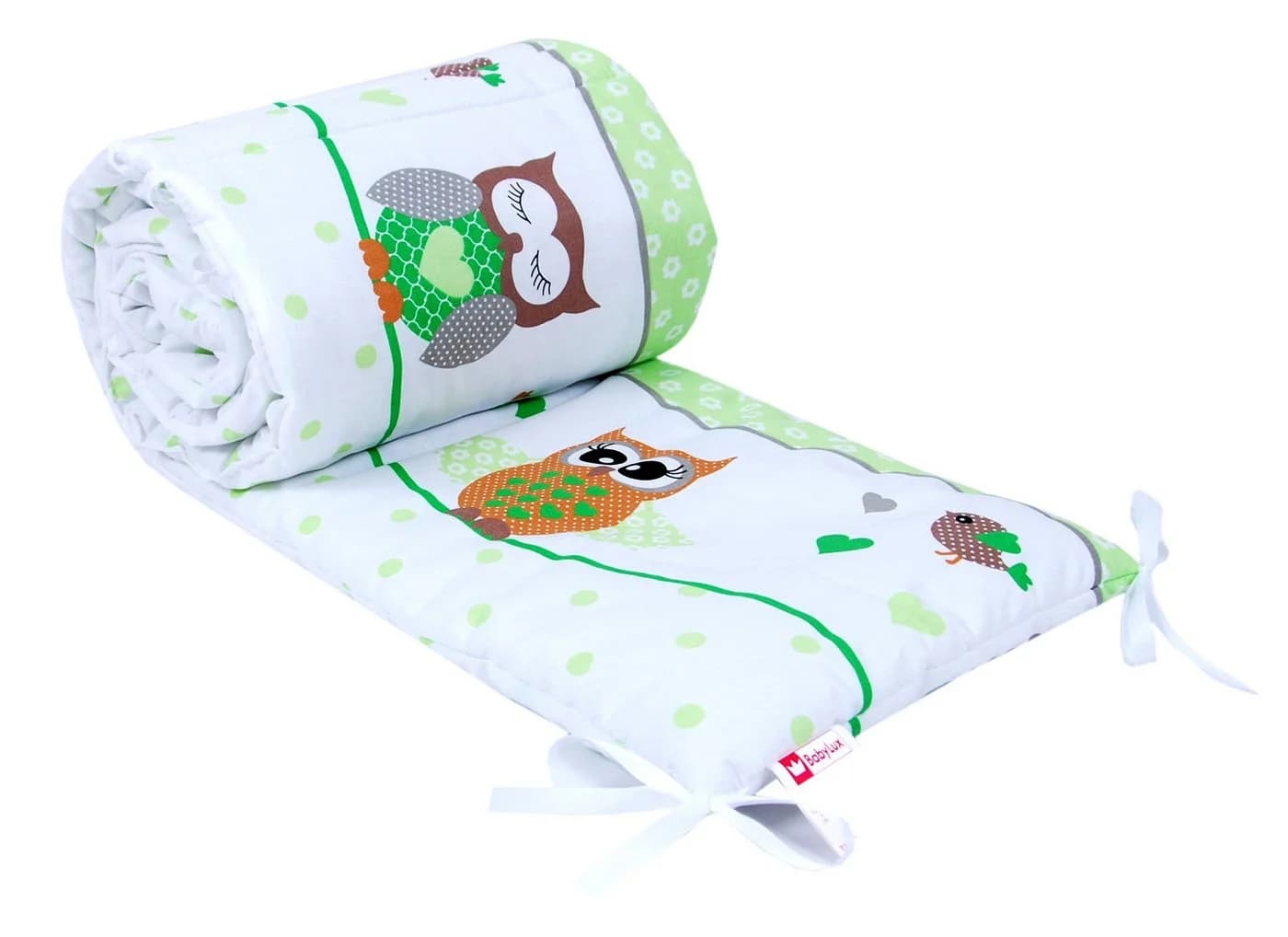 BabyLux Bettnestchen Eule Grün 210x30cm Babybett Umrandung - Bild 2