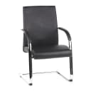 hjh OFFICE Freischwinger BAROLO V Leder mit Armlehnen Schwarz Bild 1