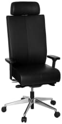 hjh OFFICE Profi Bürostuhl PRO-TEC XXL Leder mit Armlehnen höhenverstellbar Bild 2