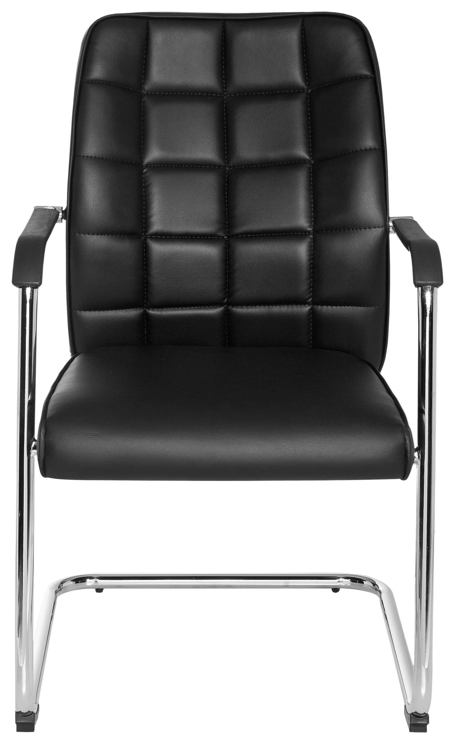 hjh OFFICE Freischwinger FLEXO V Kunstleder Grau mit Armlehnen - Bild 2