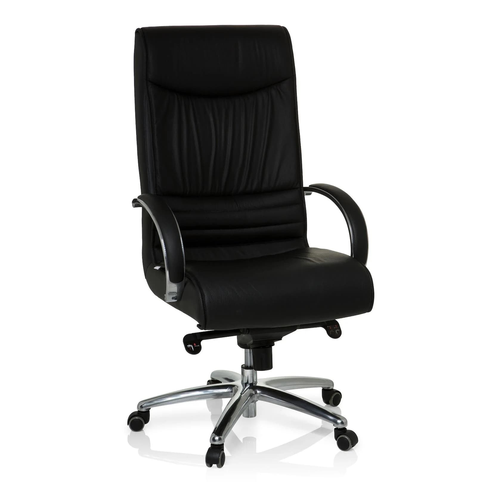 hjh OFFICE XXL Drehstuhl F 400 Leder mit Armlehnen