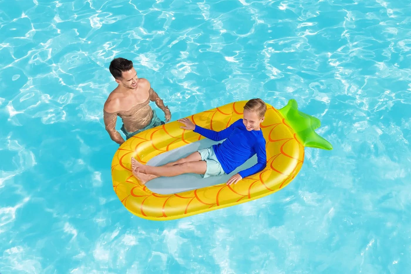 Bestway Sweet Summer Poolliege Ananas mit Netz-Liegefläche