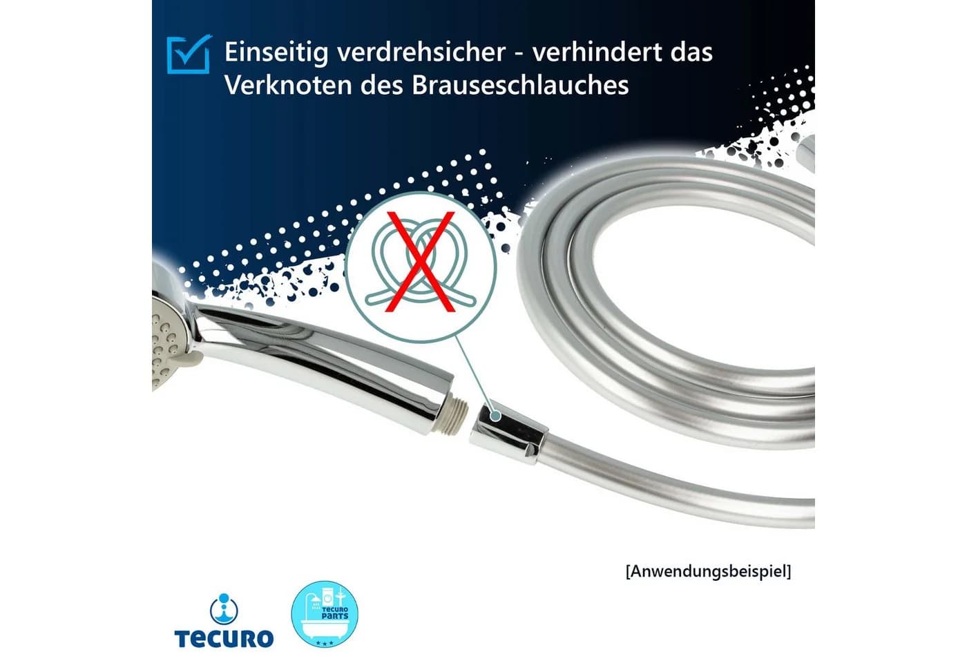 tecuro Brauseschlauch PREMIUM Brauseschlauch Silberglatt Verdrehsicher - Bild 5