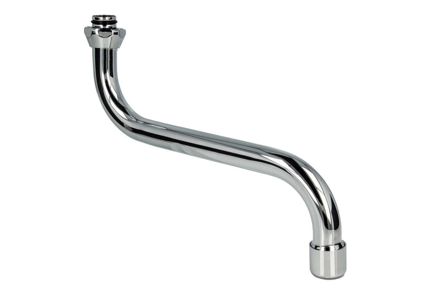 tecuro Badarmatur S-Auslauf Wandarmaturen konisch dichtend silber - Bild 2