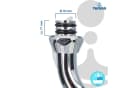 tecuro Badarmatur S-Auslauf Wandarmaturen konisch dichtend silber Bild 5