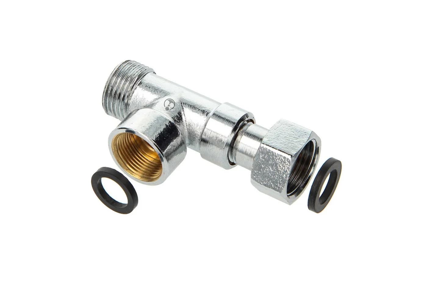 tecuro Spültischarmatur T-Stück Verteiler für Eckventil Messing Chrom - Bild 2